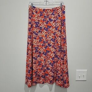 Kettlewell Medium Boho Bamboo Floral Maxi Skirt Lightweight Comfortable Stylish‎